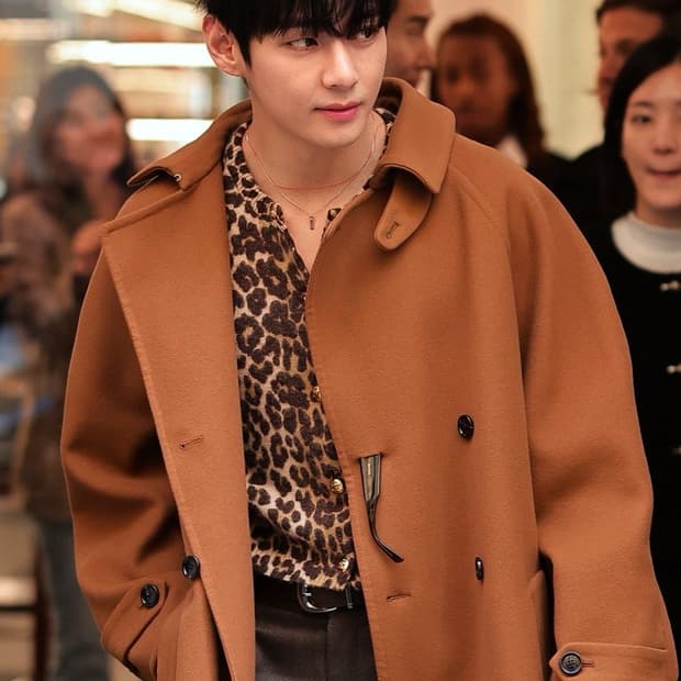 [BTS 뷔님 착용] 셀린느 24fw 캐시미어 레오파드 가디건