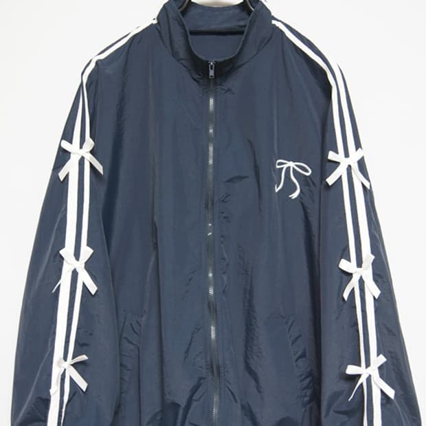 Dazy 리본 트랙탑 네이비 M