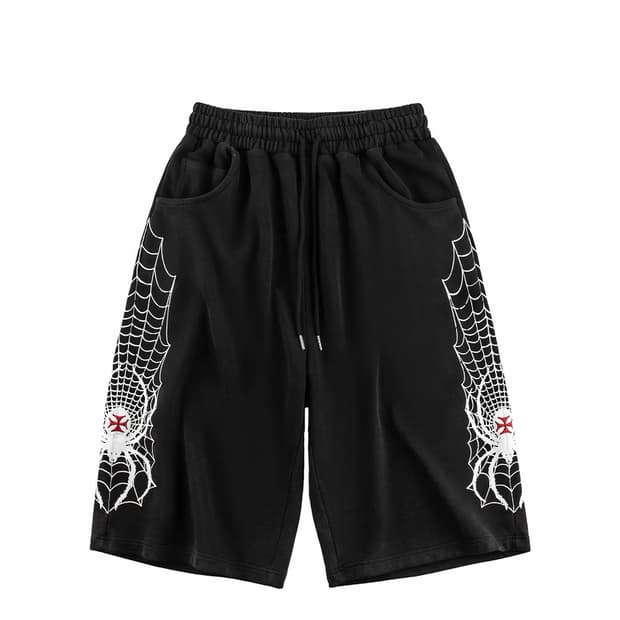 LOSTTAG Spider Web Sweat Shorts