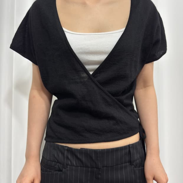 otto wrap knit top