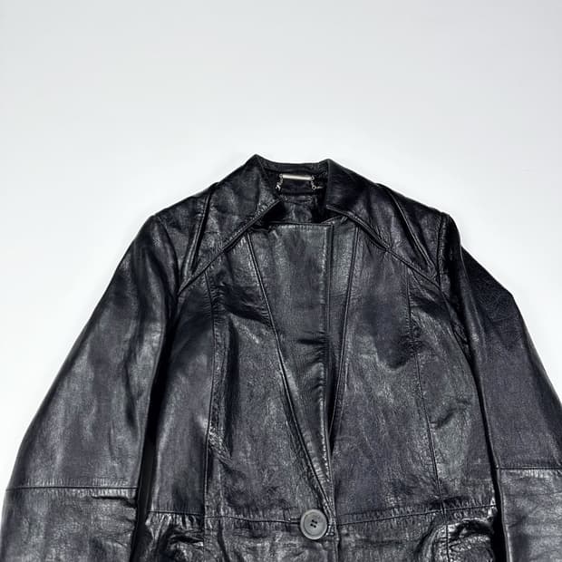 VTG 빈티지 양가죽 블랙 롱코트 자켓 (M 여성추천)