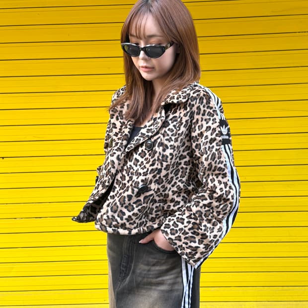 레오파드 삼선줄 커스텀자켓