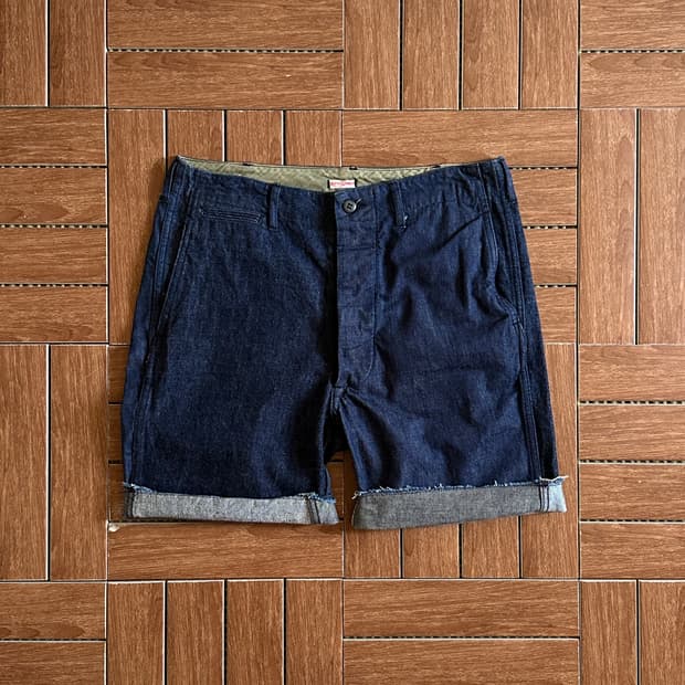 Kaptain Sunshine cut-off denim shorts