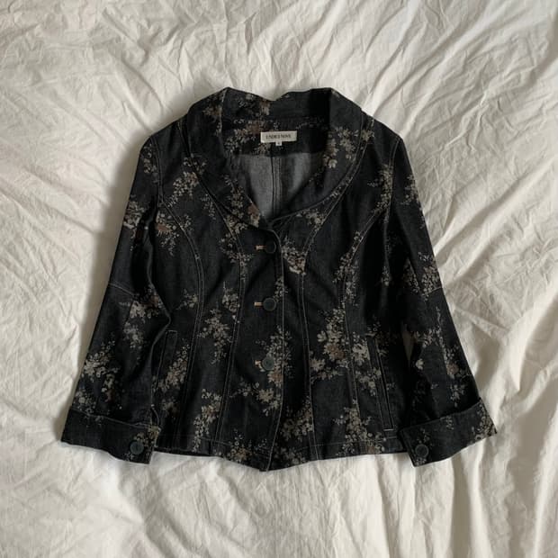 플라워 데님 자켓