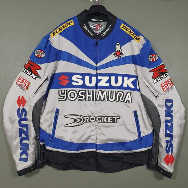 XL) 조 로켓 스즈키 요시무라 GSX-R 바이크 레이싱 자켓 내피 포함