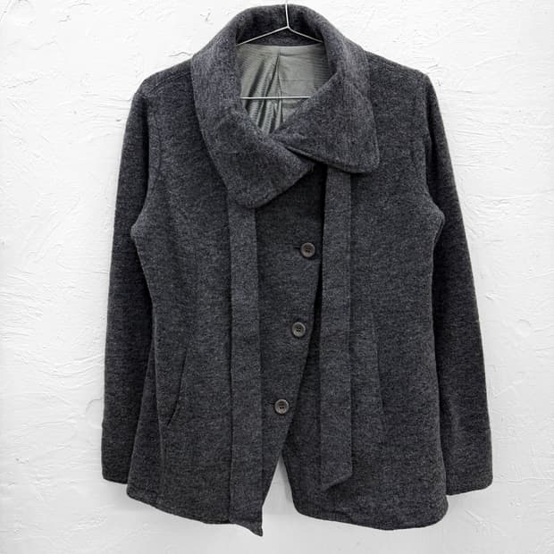 JPN 스트랩 울 하이넥 자켓