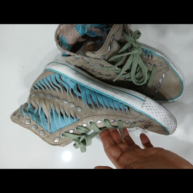 Ash 아쉬 하이탑 주름 스터드 스니커즈 230 35