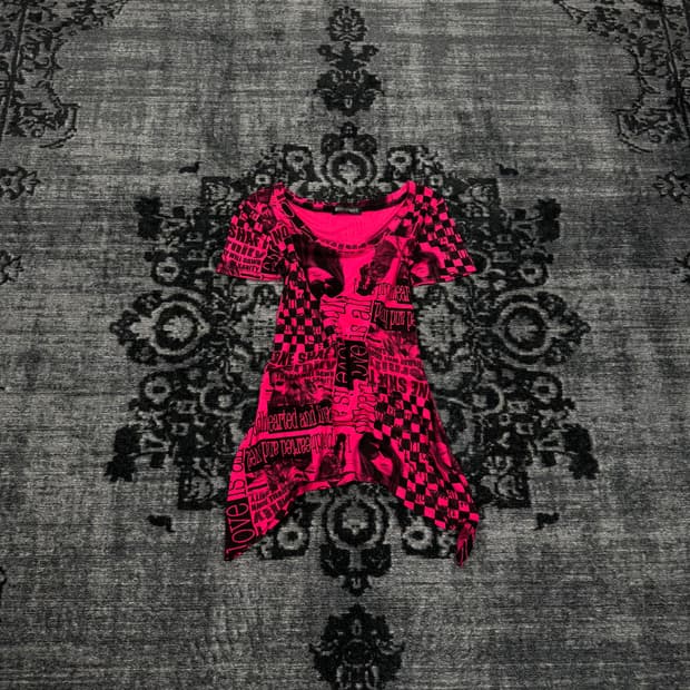 Blue strive punk checker board top