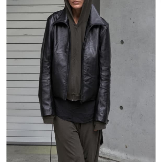 머듈 appendix leather jacket black 4