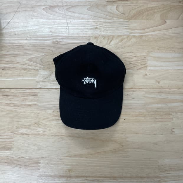 스투시 블랙 볼캡 F