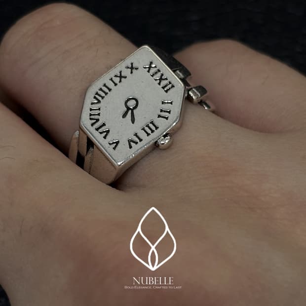 🌗 Fake watch ring / 페이크 워치 925실버 반지