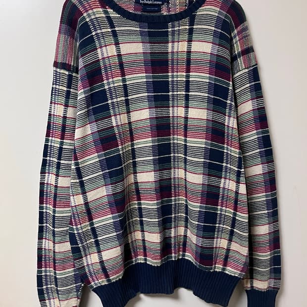 Ralph lauren cotton patchwork knit