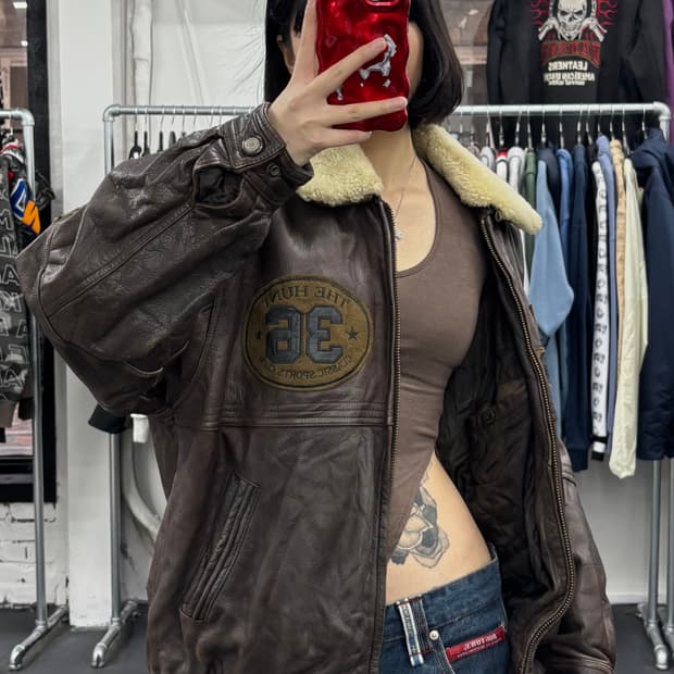 VTG 소가죽 봄버자켓