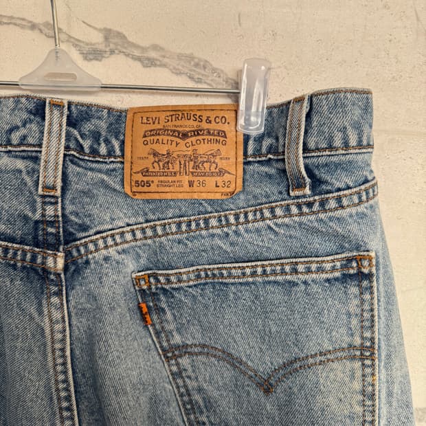 90s 리바이스 505 오랜지 탭