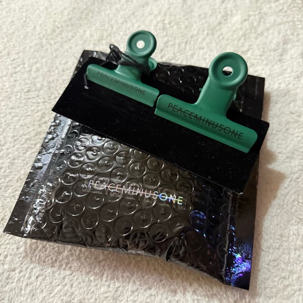 피스마이너스원 불독 클립 크리스마스 그린