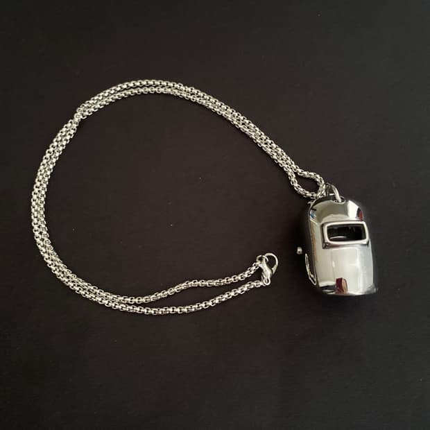 티타늄 스틸 마스크 팬던트 목걸이