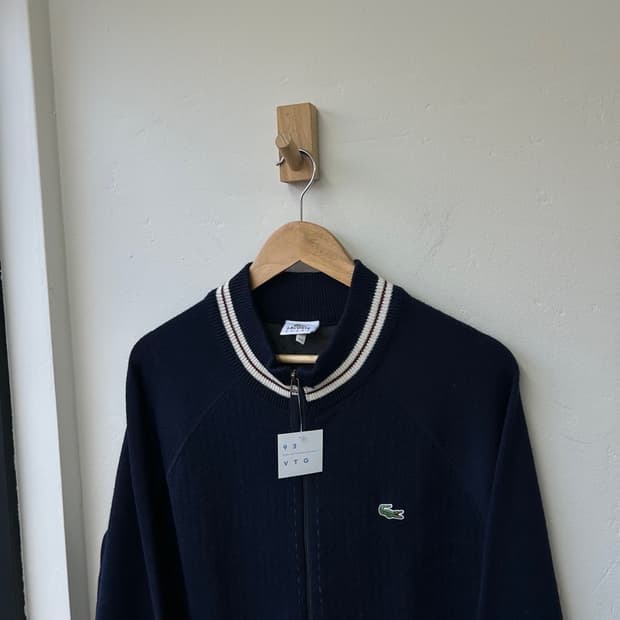 15826 - 라코스테 울 니트 집업 (울 50%)