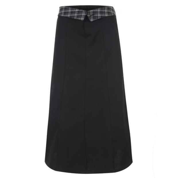 Wsc archive Folded check maxi skirt 001