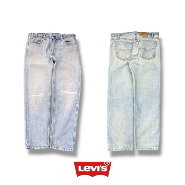  USA 리바이스 505 오렌지 블랭크 탭 데님팬츠 y13929