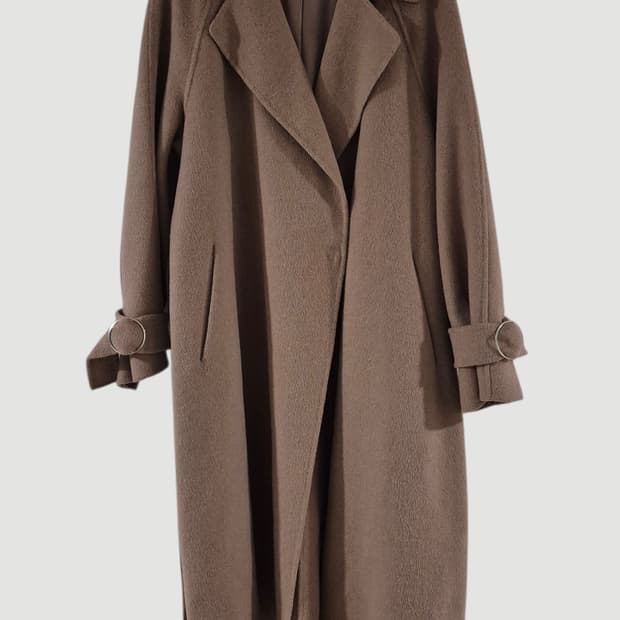 플라스틱 아일랜드 여자 울 롱코트