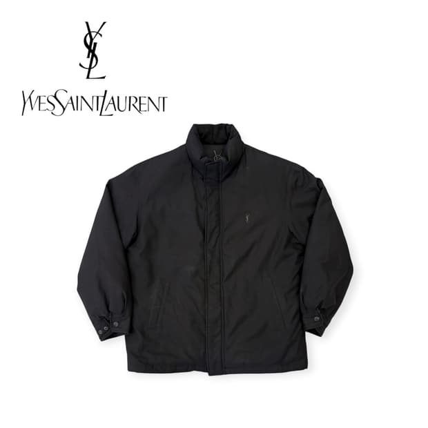 생로랑 블랙 다운 점퍼 패딩