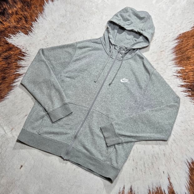 나이키 스우시 그레이 후드집업