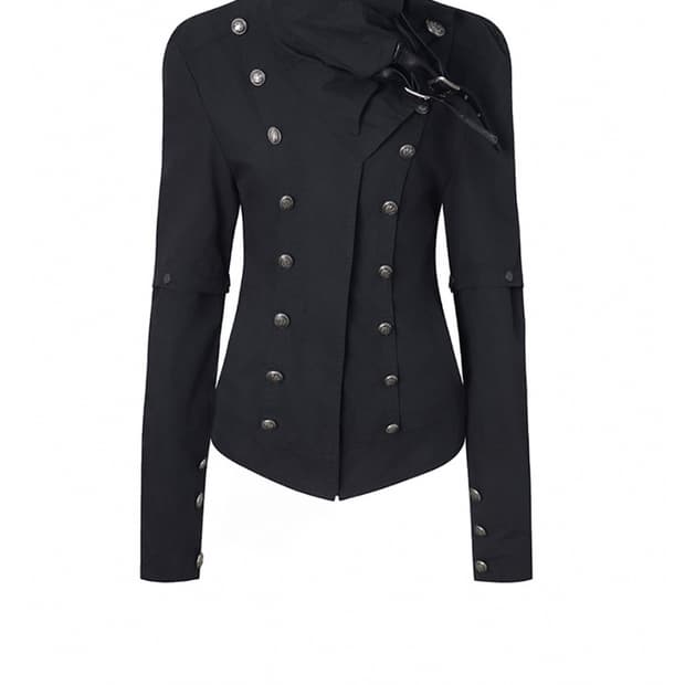 double punch 하이넥 메탈 버튼 자켓