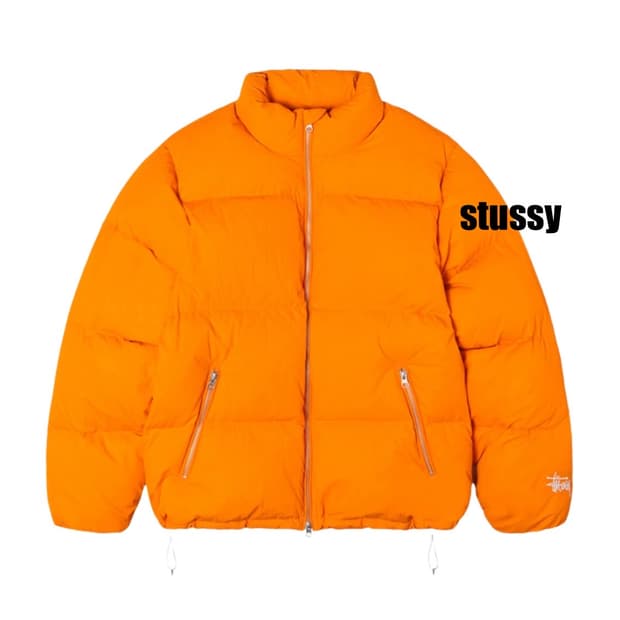 [M] 스투시 다운 퍼퍼 나일론 오렌지 