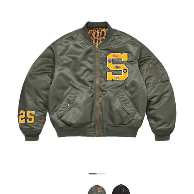 슈프림x굿이너프 MA-1 올리브 25SS