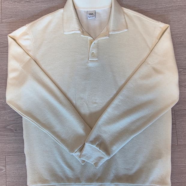 ZARA 남성 카라 니트 Ivory L