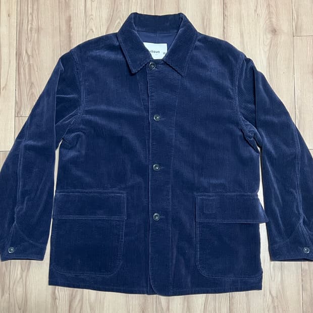 Horlisun 홀리선 가드너 코듀로이 커버올 자켓 인디고네이비 M