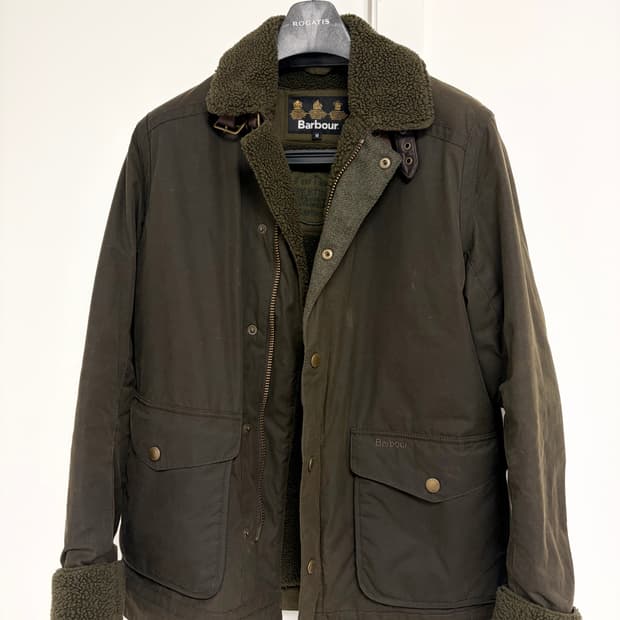 바버 그레이트코트 컬렉션 양털 catterick 자켓 무톤자켓 m