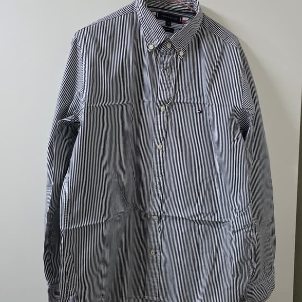 타미힐피거 스트라이프 셔츠 레귤러 핏 M