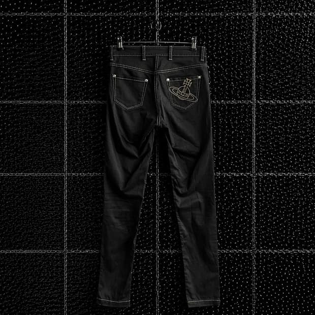 비비안웨스트우드 백프린팅 데님팬츠