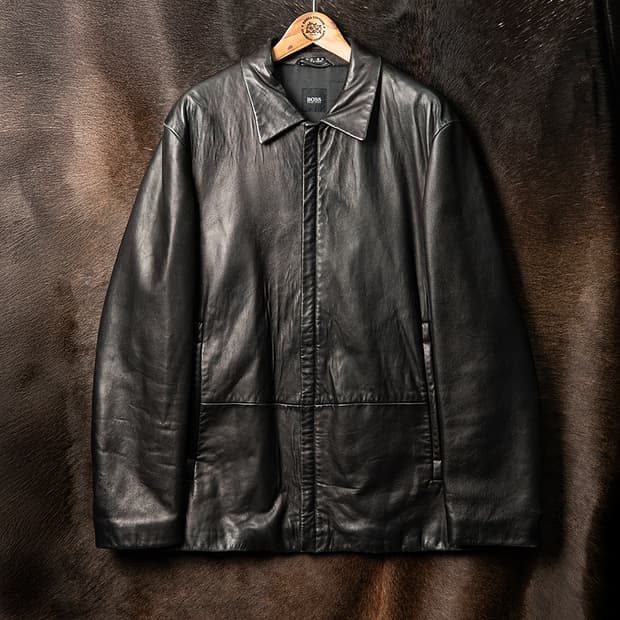 [107] 00s 휴고보스 HUGO BOSS 램스킨 레더자켓 블랙 