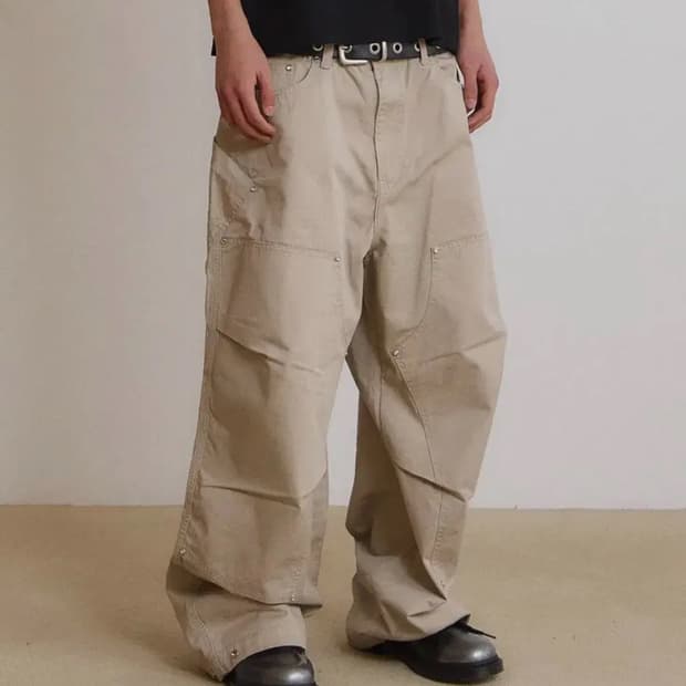 9999아카이브 jewelry double knee pants 3사이즈