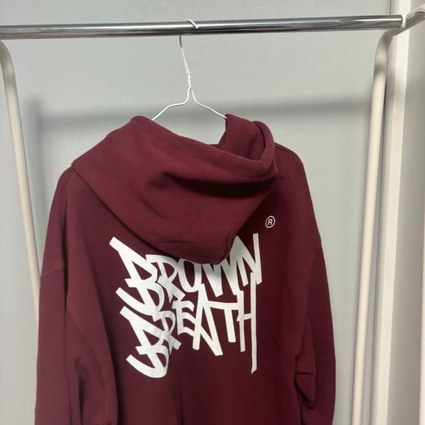 브라운브레스 후드티 버건디 L