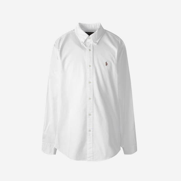 (S)폴로 랄프 로렌 커스텀핏 옥스포드 셔츠 화이트 - 24FW