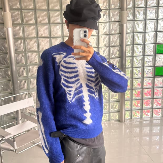 X AAO REAL BONE mohair knit