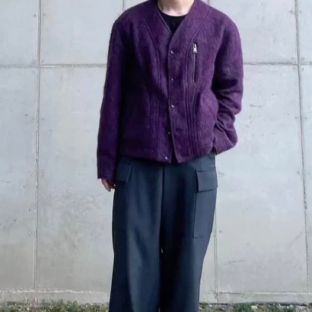 앤더슨벨 알파카 가디건 xl