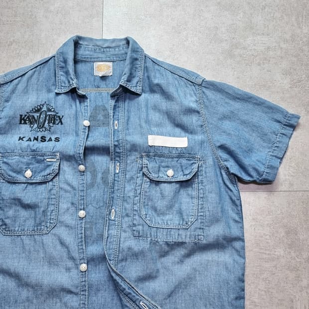 프리휠러스 Bootleggers 40s 스텐실 샴브레이 셔츠 16sz