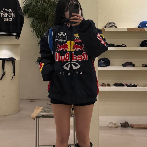 빈티지 레드불 스폰서 빅로고 레이싱 봄버 U266