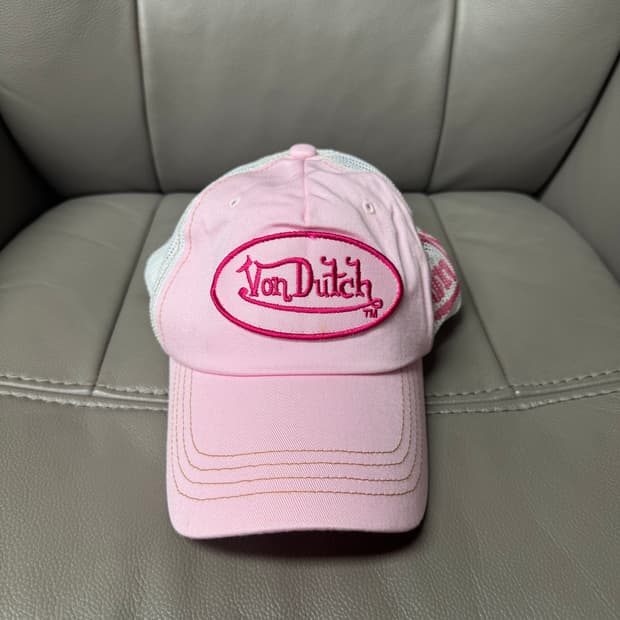 본더치 핑크 매쉬 볼캡