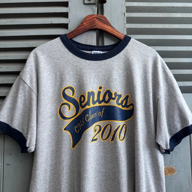 [L]USA 빈티지 2010 Seniors 링거 티셔츠