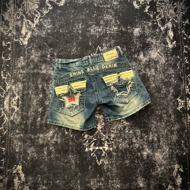 Y2K Skull Print Back Shorts
