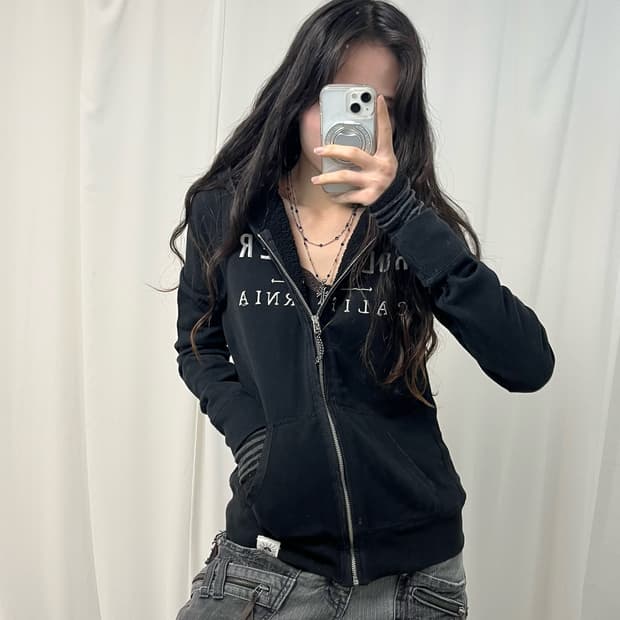 Hollister Navy Hoodie Zip-up