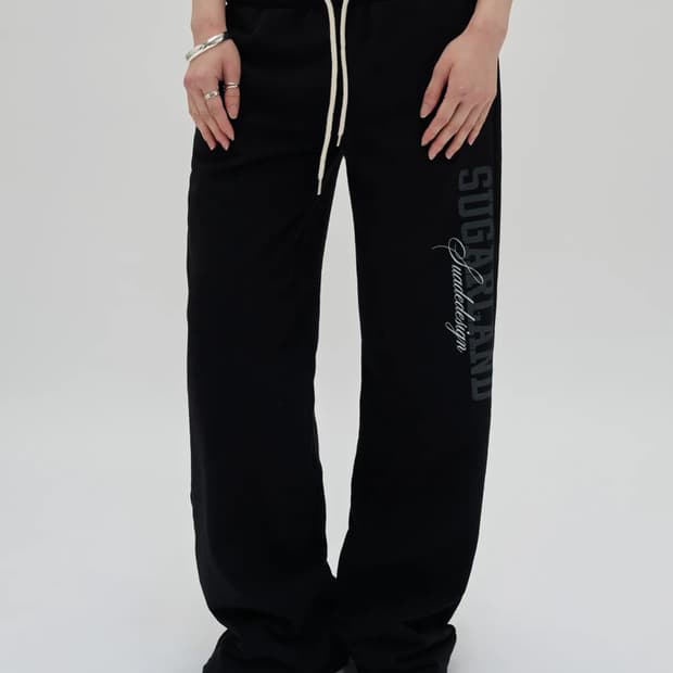 스웨이드 SUGARLAND SWEAT PANTS [BLACK]