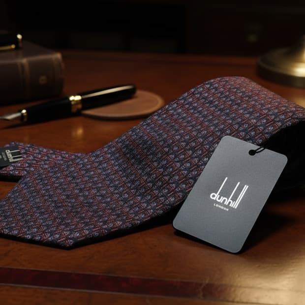 [새상품] 던힐 dunhill 이탈리아제 실크 넥타이