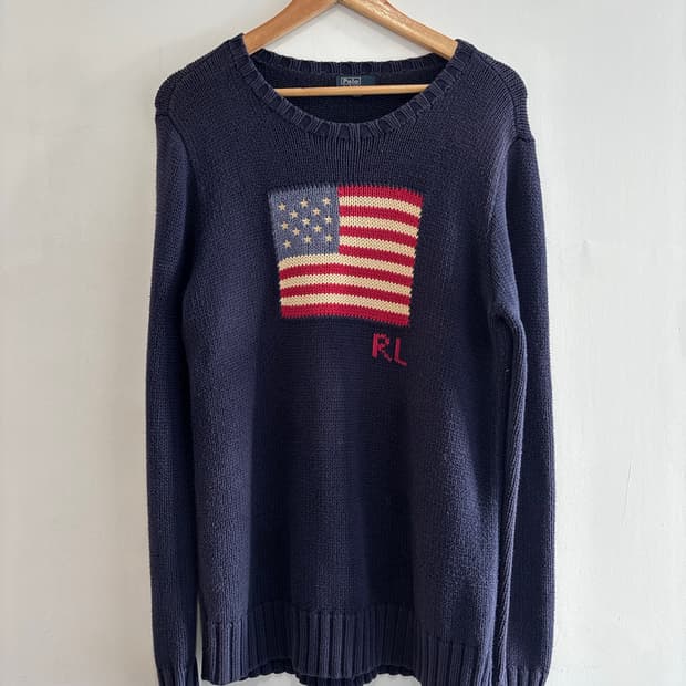 Polo america flag knit