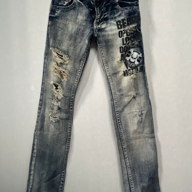 빈티지 로우라이즈 진